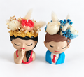 Figuras decorativas pareja - vista frontal